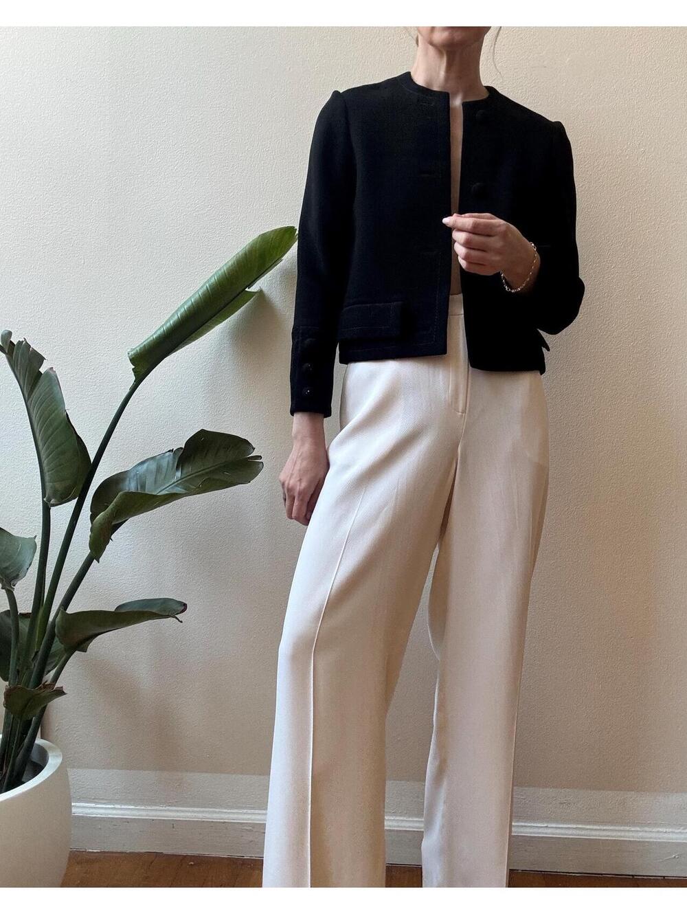 Vintage Lauren Ralph Lauren Ivory Silk Twill Trousers